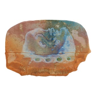 Raku Sorelo Tray — Tony Evans (1970s) For Sale