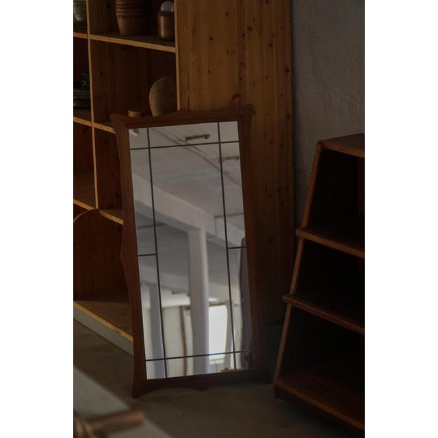 Mid-20th Century Scandinavian Modern Danish Wall Mirror in Oak, 1950s For Sale - Image 17 of 18