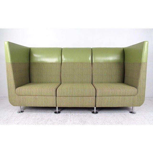 Modern Booth Style Sofa For Sale - Image 13 of 13