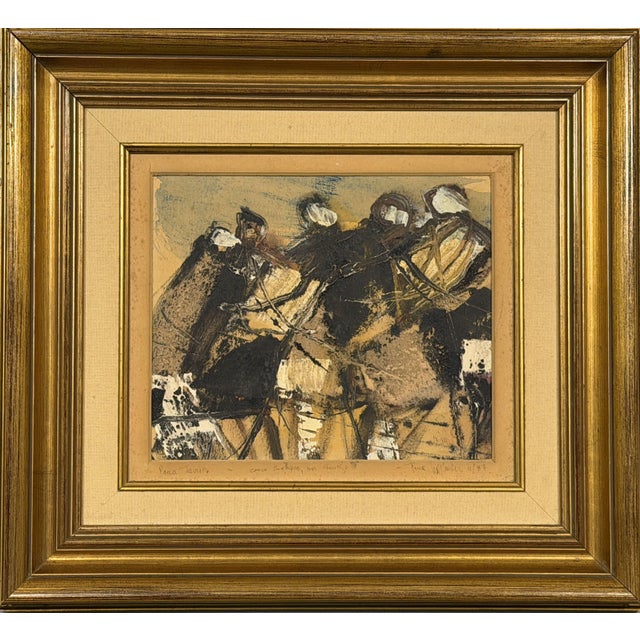 Gino Hollander, Malaga Stage, 1986, Acrylic on Cardboard, Framed For Sale - Image 10 of 10