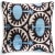 "Size: 20x20 inches Crafted from 100% silk velvet, vegetable-dyed with natural pigments Iconic blue and black geometric...