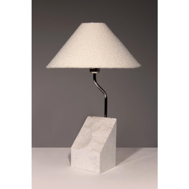 Marble and Steel Table Lamp from Bergboms Scanlicht, 1970s For Sale - Image 4 of 14