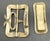 Asian Style Antique Asian Brass Etched Belt Buckles, Full Set For Sale - Image 4 of 7