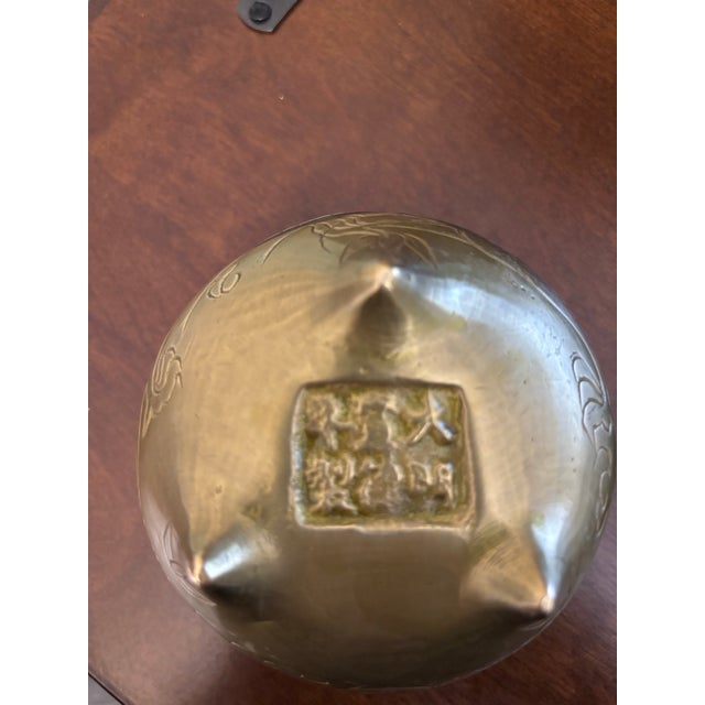 Plastic Vintage Asian Brass Incense Burner / Censer For Sale - Image 7 of 9