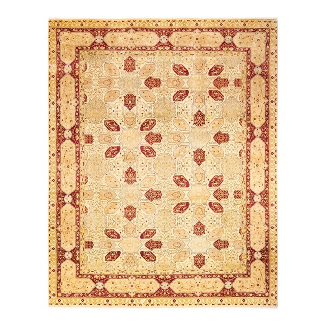 Ivory Mogul, One-of-a-Kind Hand-Knotted Area Rug in Ivory, 8' 3" x 10' 4" For Sale - Image 8 of 8