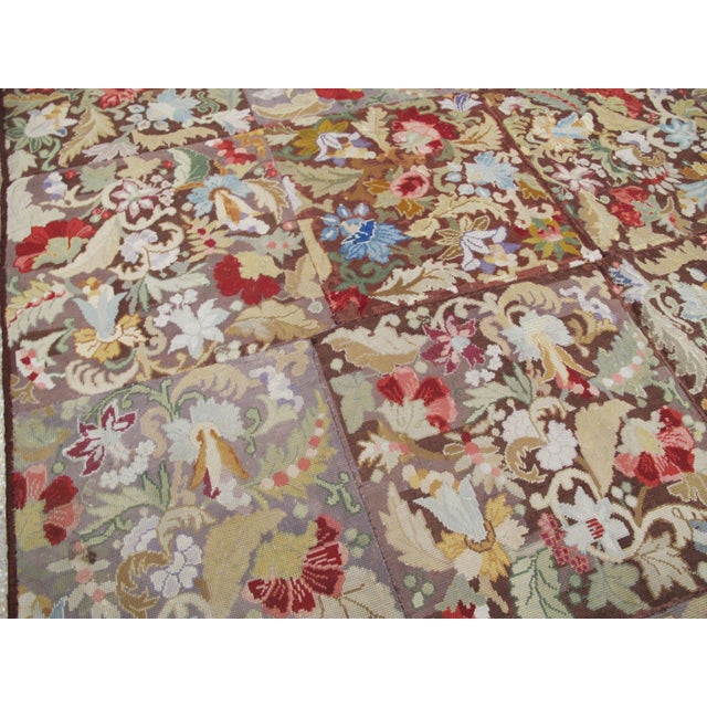 Textile Galerie Shabab Collection Early 20th Century English Needlepoint Rug For Sale - Image 7 of 14