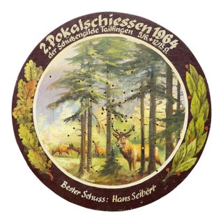 Vintage Honor Target With Forest Scene, Germany 1964 For Sale