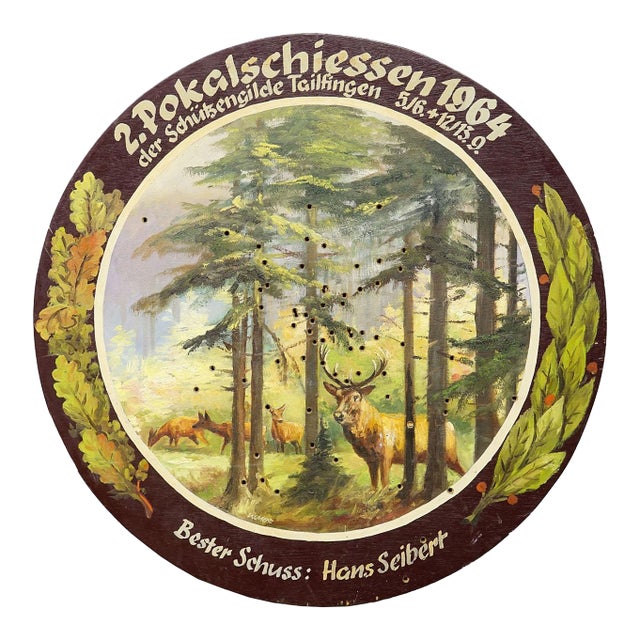 Vintage Honor Target With Forest Scene, Germany 1964 For Sale