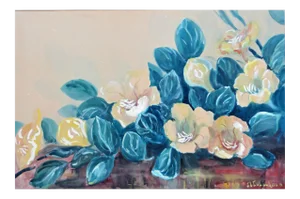 Vintage Hawaiian Flower Painting by J Llaine Colquhoun