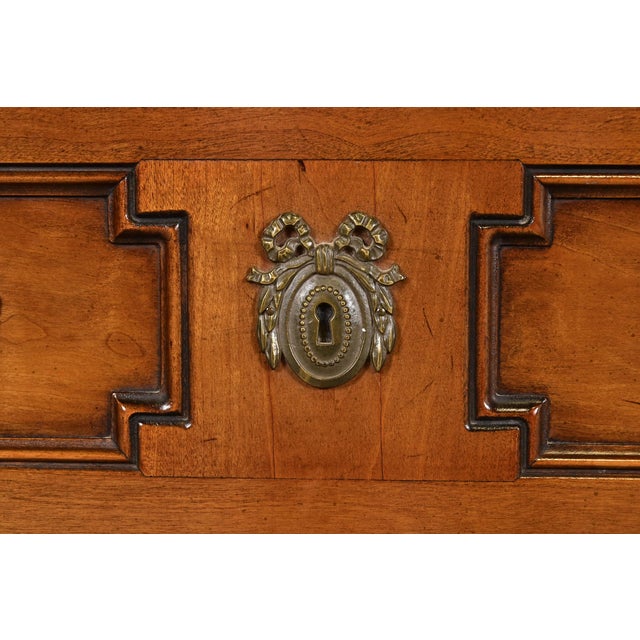 Henredon French Regency Louis XVI Carved Fruitwood Long Dresser or Credenza, Circa 1960s For Sale - Image 10 of 16