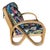 Restored 1990s 3/4 3-Strand Round Pretzel Rattan Lounge Chair With Ottoman For Sale - Image 4 of 10