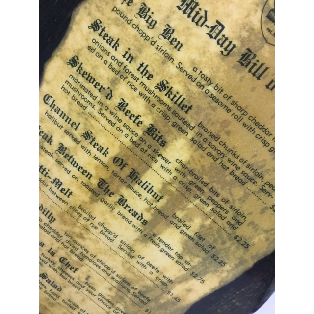 Traditional Vintage Menu Waterloo Iowa 1972 Man Cave For Sale - Image 3 of 11