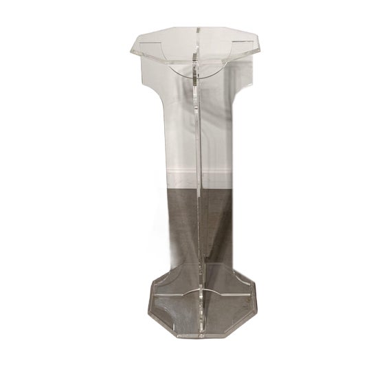 Vintage Acrylic Glass Pedestal For Sale