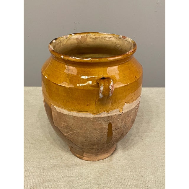 French Country Early 20th French Yellow Glazed Pottery For Sale - Image 3 of 9