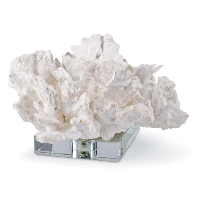 Not Yet Made - Made To Order Regina Andrew Flower Coral On Crystal Base in White For Sale - Image 5 of 5