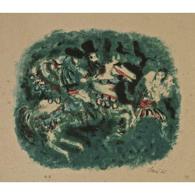 Lithograph on paper. Hand signed and dated. Signed in the plate. Artist's proof. This piece is attributed to the mentioned...