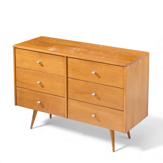 Paul McCobb for Planner Group Mid Century 6 Drawer Lowboy Dresser - Pair For Sale - Image 16 of 17