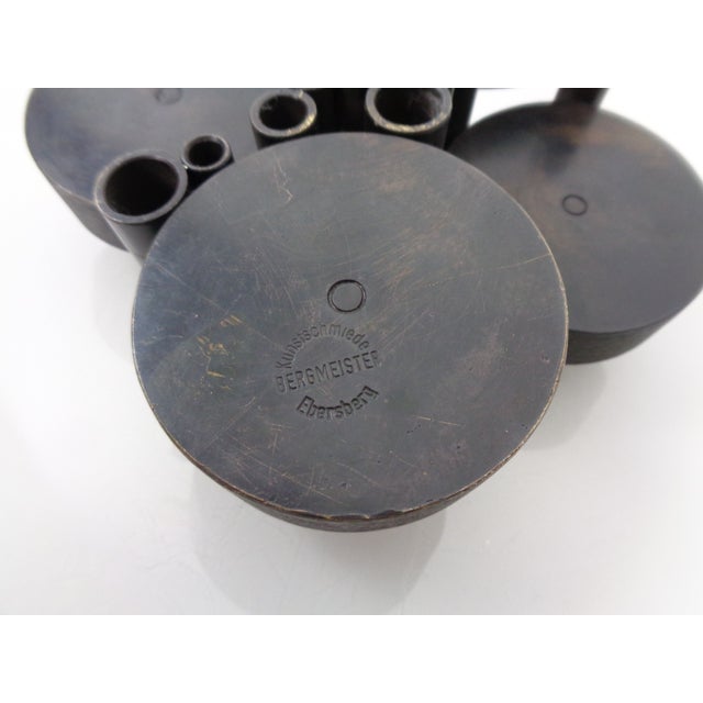 Brutalist Bronze Candleholder by Manfred Bergmeister for Ebersberg, Germany, 1960s For Sale - Image 18 of 18