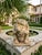 Ecru Vintage Cast Stone Crouching Gargoyle Garden Statue For Sale - Image 8 of 12