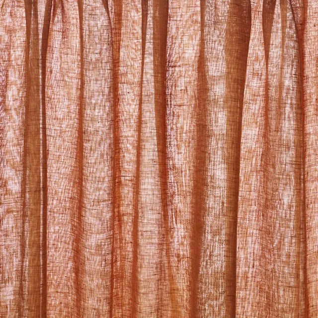 Schumacher Aya Sheer Fabric In Rust For Sale