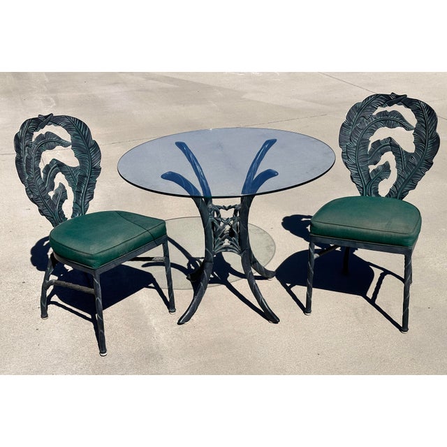 Tropitone Veneman Collection Banana Leaf Chairs and Table Chairish