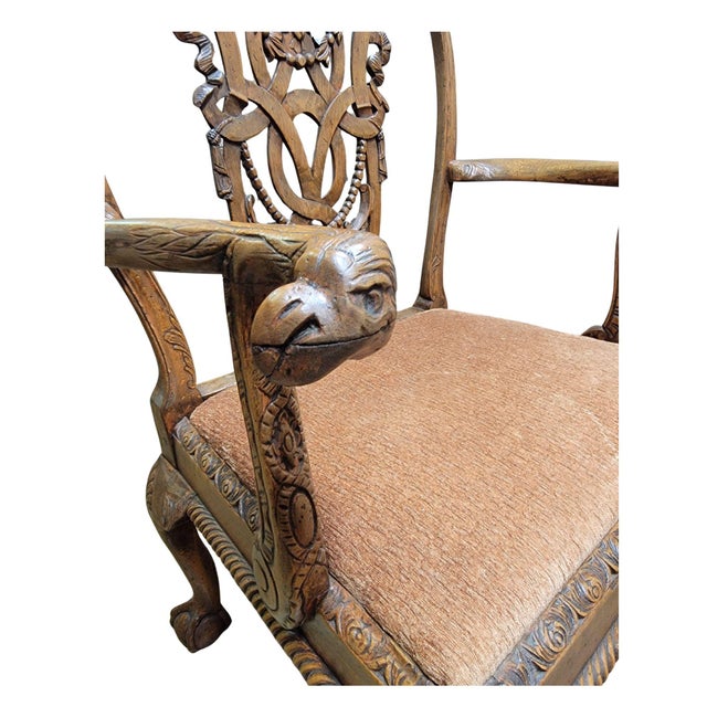 Late 19th Century A Late 19th Century Georgian Style Armchair For Sale - Image 5 of 7