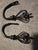 Contemporary Pair Black Metal Drape Hold-Backs/Hooks For Sale - Image 3 of 7