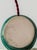 Art Deco French Emerald Green Ceramic Table Lamp with Ruby Silk Shade, 1930s For Sale - Image 12 of 14