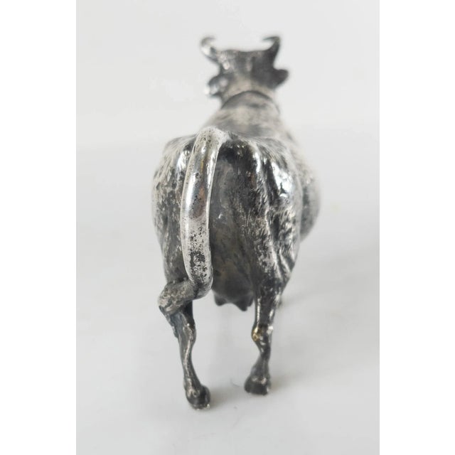 Silver Late 19th Century German .800 Hanau Silver Cow Form Creamer by Neresheimer For Sale - Image 8 of 13