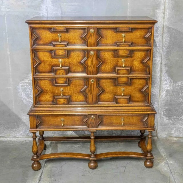 Oak Chest on Stand, 1970s For Sale - Image 12 of 12