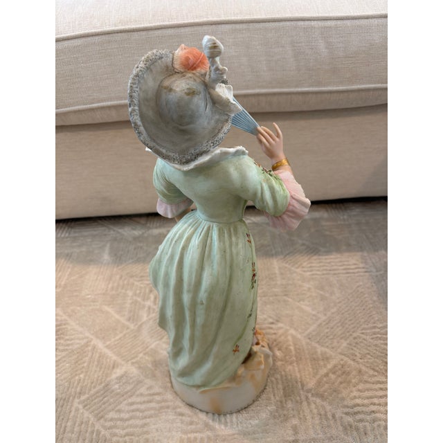 Victorian Pair of 19th Century Continental Porcelain Figurines For Sale - Image 3 of 7