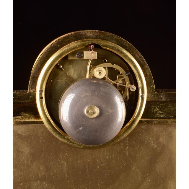 c.1820 Reiche Empire Gilt Ormolu Bronze Clock For Sale - Image 16 of 18