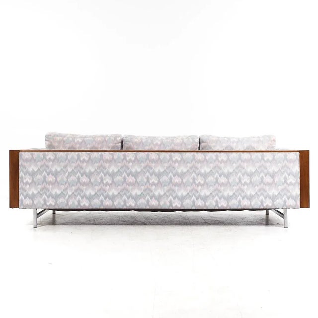 Founders Mid Century Cane and Walnut Sofa For Sale In Chicago - Image 6 of 9