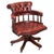Burgundy Chesterfield Leather Captains Swivel Desk Chair, 1950s For Sale - Image 14 of 14