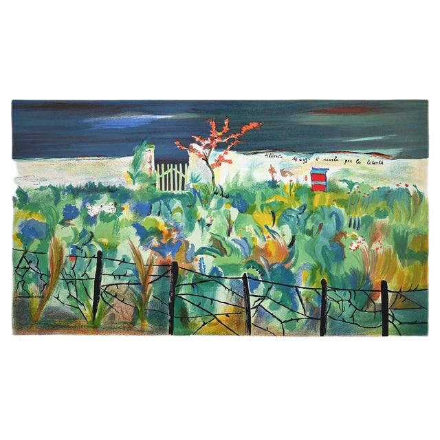 Giovanni Omiccioli, The Mediterranean Garden, Original Lithograph, 1973 For Sale