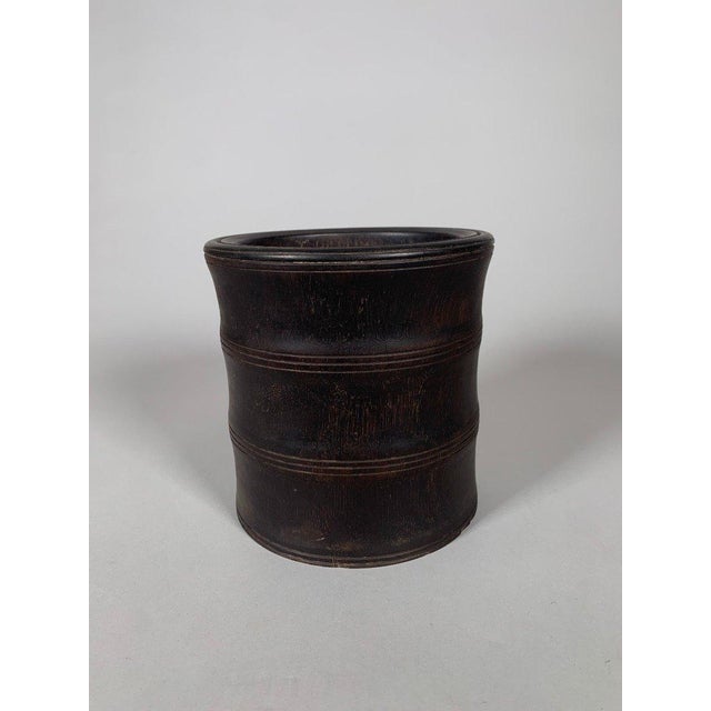 Large "bitong" Brush Pot, Chinese Wood, 19th Century, Qing Dynasty For Sale - Image 4 of 7