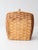 Vintage Woven Splint Market Basket With Handle For Sale - Image 12 of 13