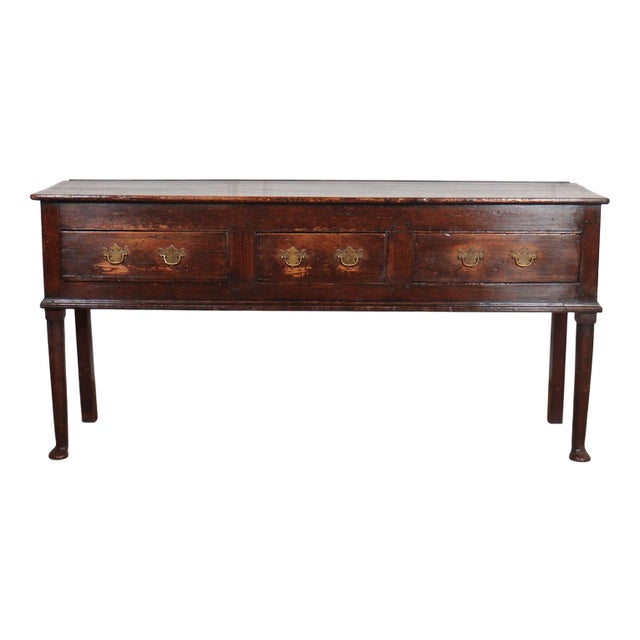 18th Century English Pine Dresser Base For Sale