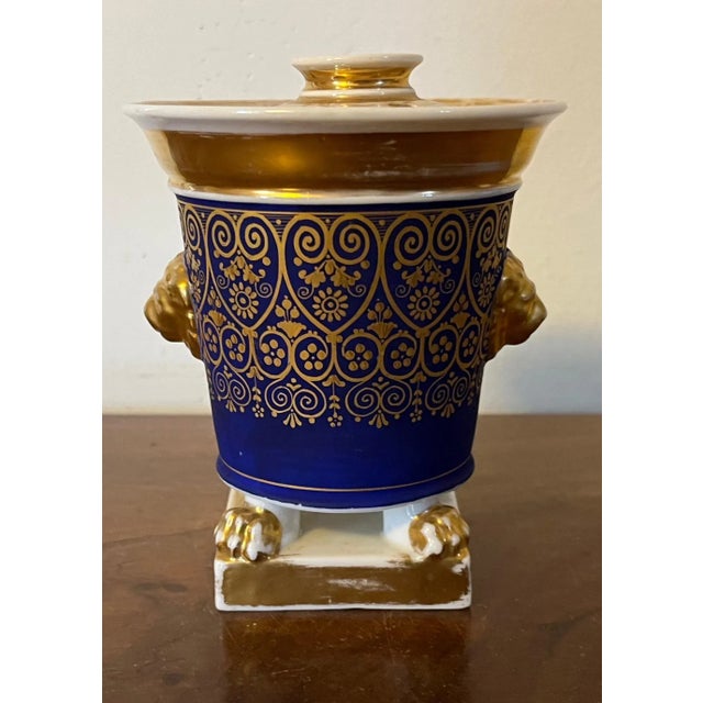 Antique Early 19th Century Old Paris Porcelain Bough Pot or Pastille Burner For Sale - Image 4 of 10