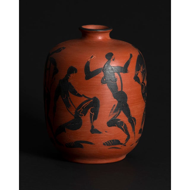 Hand-Painted Ceramic Vase by Dietmar Liedke for Karlsruher Majolika, 1970s For Sale - Image 12 of 12