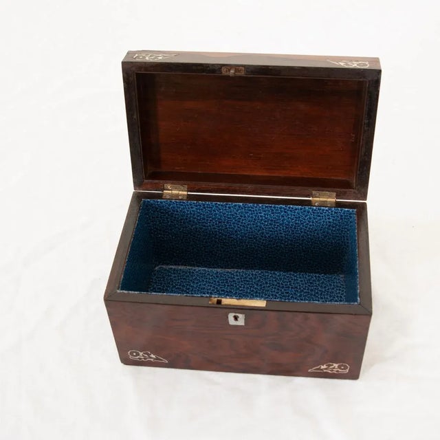 Victorian English 19th Century Rosewood Inlay Box For Sale - Image 3 of 6