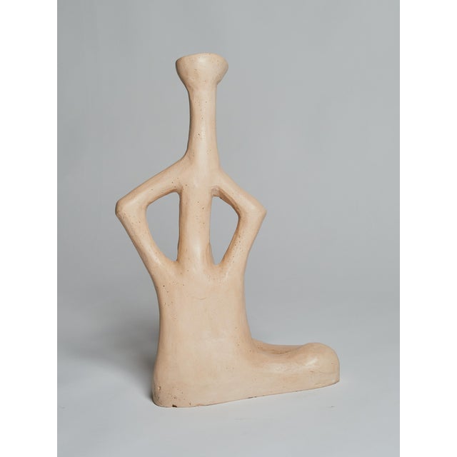 Late 20th Century Abstract Figurative Painted Plaster Picasso Style Sculpture - Unique Piece For Sale - Image 4 of 6