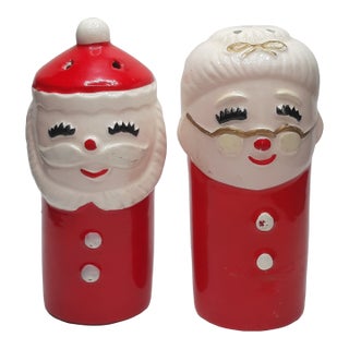 Mid C Inarco Mr and Mrs Santa Claus Salt Pepper Shakers For Sale