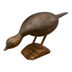 Vintage Mid 20th Century Carved Folk Art Bird