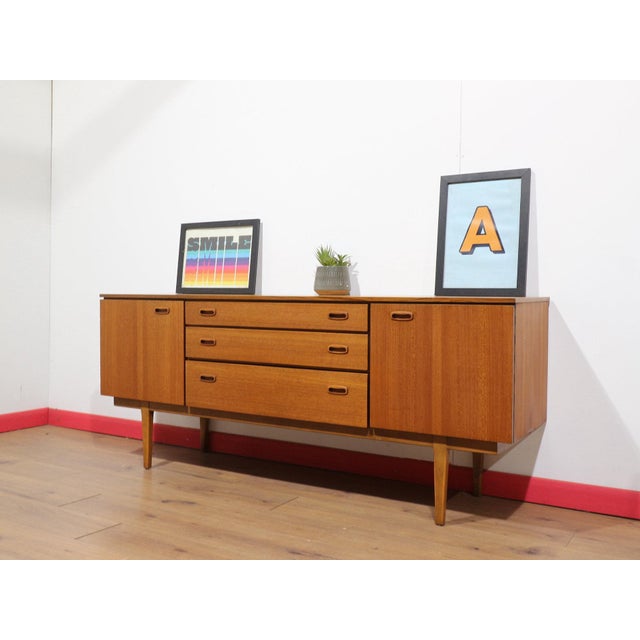 Mid Century Modern Vintage Teak Credenza Sideboard by Nathan Danish Style For Sale - Image 4 of 15
