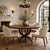 Chet Beardsley for Living Designs Round Dining Table. A sculptural vintage round dining table attributed in the source...