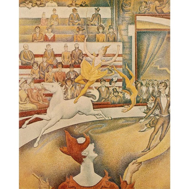 1955 After Georges Seurat "The Circus" Vintage Impressionist Print For Sale In Dallas - Image 6 of 8