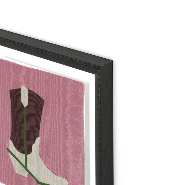 Contemporary Birdie the Cowboy Boot by Willa Heart in Brimfield Black Frame, Mini Art Print For Sale - Image 3 of 5