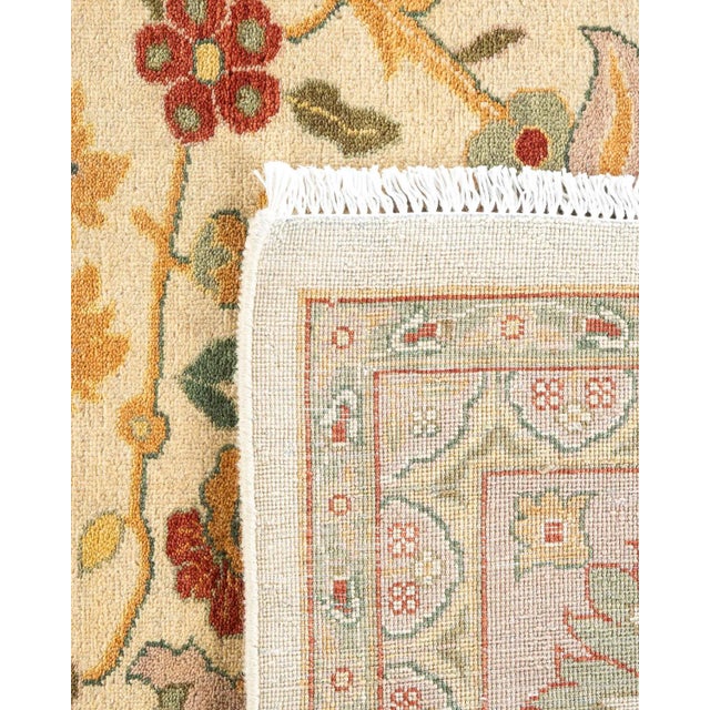 2000 - 2009 Mogul, One-of-a-Kind Hand-Knotted Area Rug in Ivory, 9' 2" x 11' 9" For Sale - Image 5 of 8