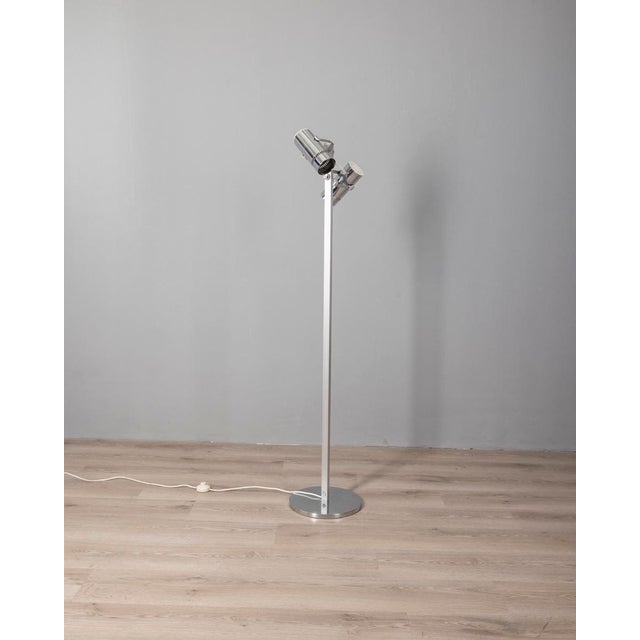 Vintage Italian Metal Floor Lamp with Two Lights For Sale - Image 9 of 9